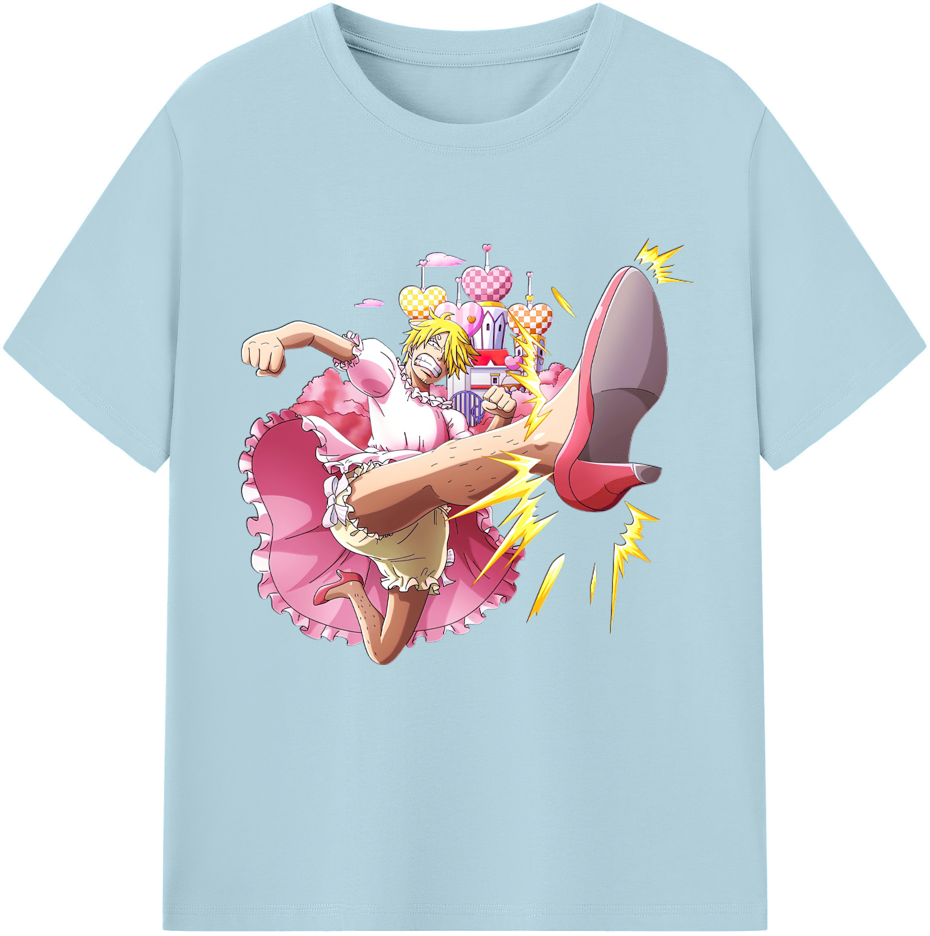 ワンピース サンジ ONE PIECE Sanji 綿100％半袖Tシャツ（フロントプリント）